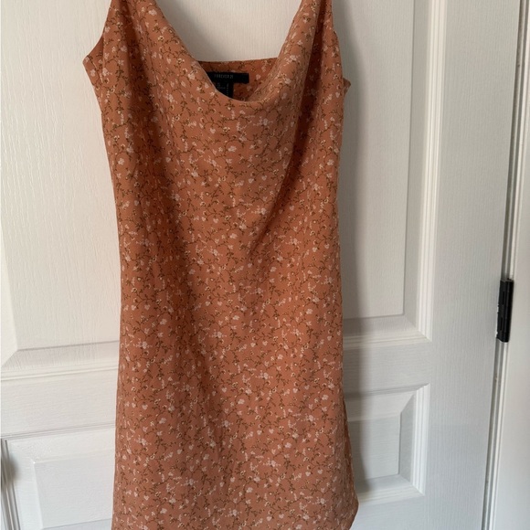 Forever 21 Orange Slip Dress Sleeveless Cowl Neck - Picture 5 of 11